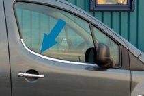 Citroen Berlingo 2008–2018 Ozdobná lišta okien dverí (nerez) fotografia 1