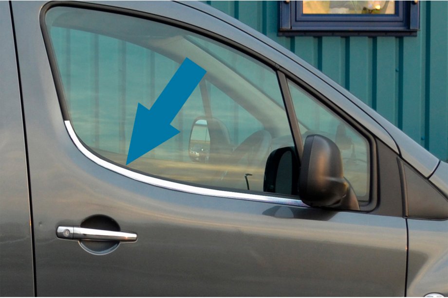 Citroen Berlingo 2008–2018 Ozdobná lišta okien dverí (nerez) Image