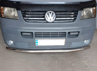 Volkswagen T5 Transporter 2003–2010 Predný ochranný rám, jednoduchý (nerez) 60 mm fotografia 1