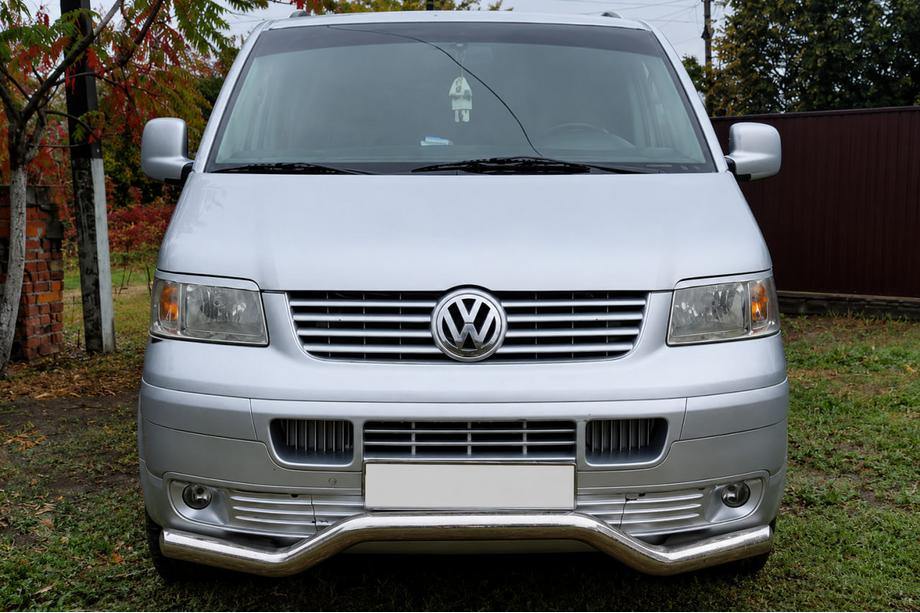 Volkswagen T5 Transporter 2003–2010 Predný ochranný rám Wave ST007 (nerez) Fotografia 1
