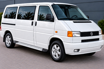 Volkswagen T4 Transporter 1990–2003 Bočné nášľapy Allmond Grey (2 ks, hliník) fotografia 1