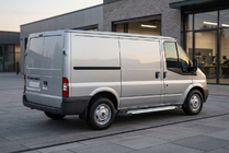Ford Transit 2000–2014 Bočné nášľapy Allmond Grey (2 ks, hliník) fotografia 1