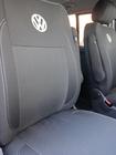 Volkswagen T5 Caravelle 2004–2010 Autopoťahy na sedadlá (ekokoža a látka, Premium) Kompletný interiér + predné sedadlá (1+1) fotografia 11