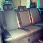 Volkswagen T5 Caravelle 2004–2010 Autopoťahy na sedadlá (ekokoža a látka, Premium) Kompletný interiér + predné sedadlá (1+1) fotografia 5