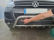 Volkswagen Touareg 2010–2018 Predný ochranný rám WT003 (nerez) fotografia 3