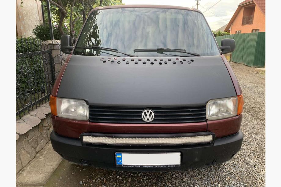Volkswagen T4 Caravelle/Multivan 1990–2003 Poťah na kapotu pre rovný typ kapoty (koženka) Fotografia 1