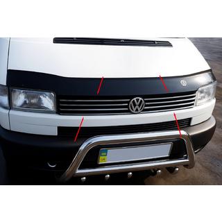 Kryty masky pre rovný kapot (8 ks, nerez) Volkswagen T4 Caravelle/Multivan 1990–2003 fotografia 1