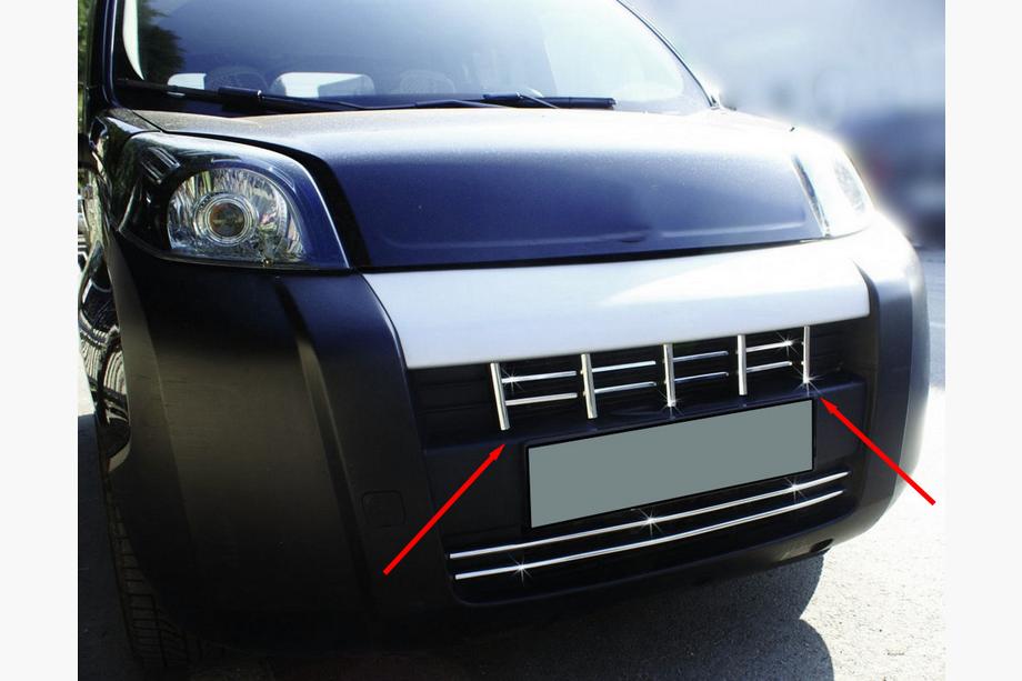 Peugeot Bipper 2008–2017 Nerezové lišty na masku (13 dielov) Image