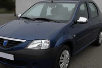 Dacia Logan I 2005–2008 Nerezové kryty zrkadiel – horná časť (2 ks) fotografia 1