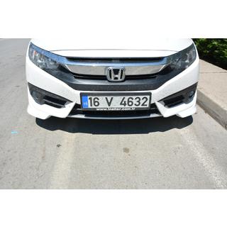 Rohové nadstavce predného nárazníka (na lakovanie) Honda Civic Sedan X 2016–2021 fotografia 2