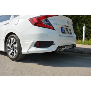 Rohové nástavce na zadný nárazník (na lakovanie) Honda Civic Sedan X 2016–2021 fotografia 1