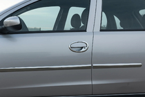 Opel Corsa C 2000–2006 Chrómové rámiky okolo kľučiek (4 ks, nerez) fotografia 1