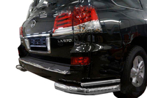 Lexus LX570/450d 2008–2022 Zadné dvojité rohové ochranné oblúky (nerez) fotografia 1
