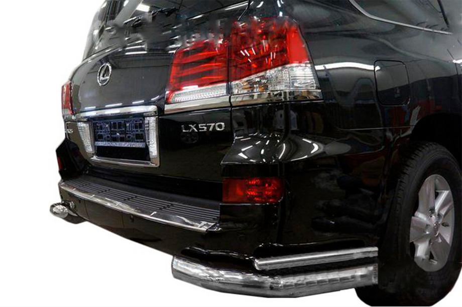 Lexus LX570/450d 2008–2022 Zadné dvojité rohové ochranné oblúky (nerez) Image