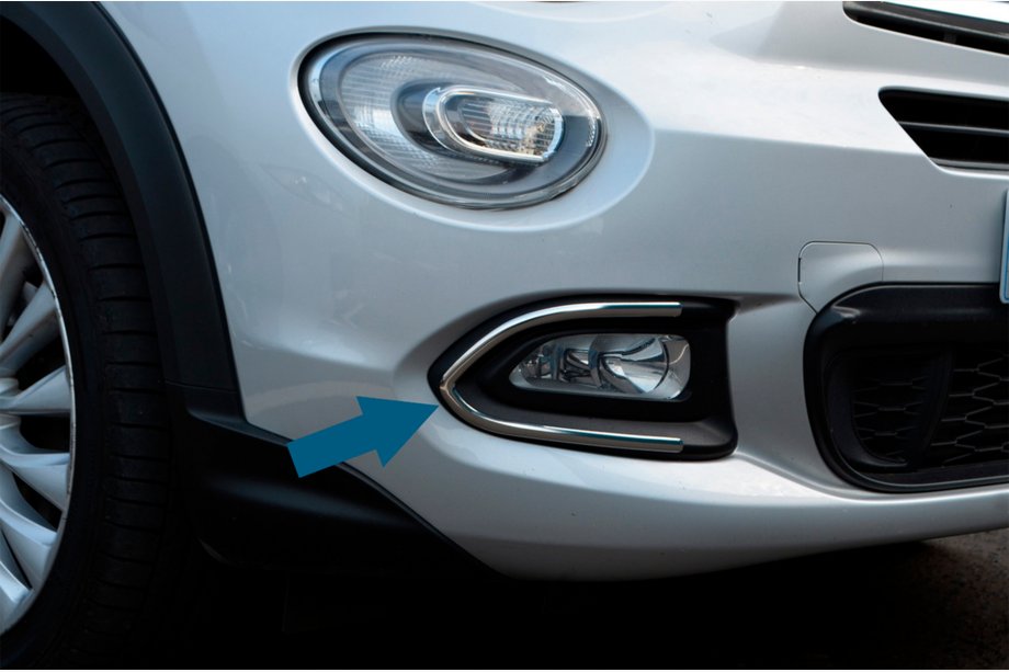 Fiat 500X 2014–2024 Nerezové kryty hmlových svetiel Image