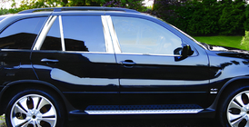BMW X5 F15 2013–2018 Lišty stĺpikov dverí (nerez) fotografia 1