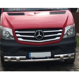 Predná spodná ochranná rúra Shark (nerez) Mercedes Sprinter W906 2006–2018 fotografia 3