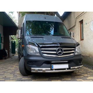 Predná spodná ochranná rúra Shark (nerez) Mercedes Sprinter W906 2006–2018 fotografia 2