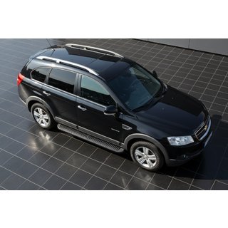 Bočné prahy Tayga Black (2 ks, hliník) Chevrolet Captiva 2006–2019 fotografia 1