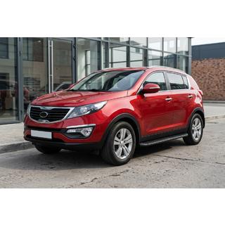 Bočné prahy Tayga Black (2 ks, hliník) Kia Sportage 2010–2015 fotografia 1