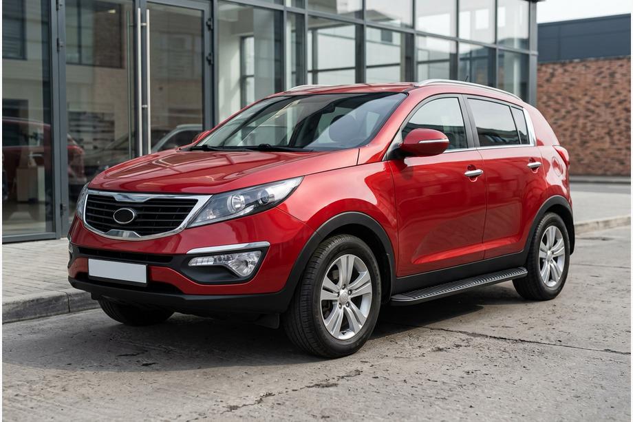 Kia Sportage 2010–2015 Bočné prahy Tayga Black (2 ks, hliník) Image