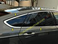 Ford Mondeo 2014–2022 Kompletné okenné lišty (12 ks, nerez) fotografia 3