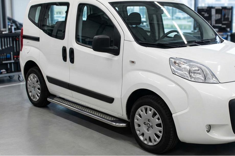 Peugeot Bipper 2008–2017 Bočné nášľapy Maydos V2 (2 ks, hliník/nehrdzavejúca oceľ) Image