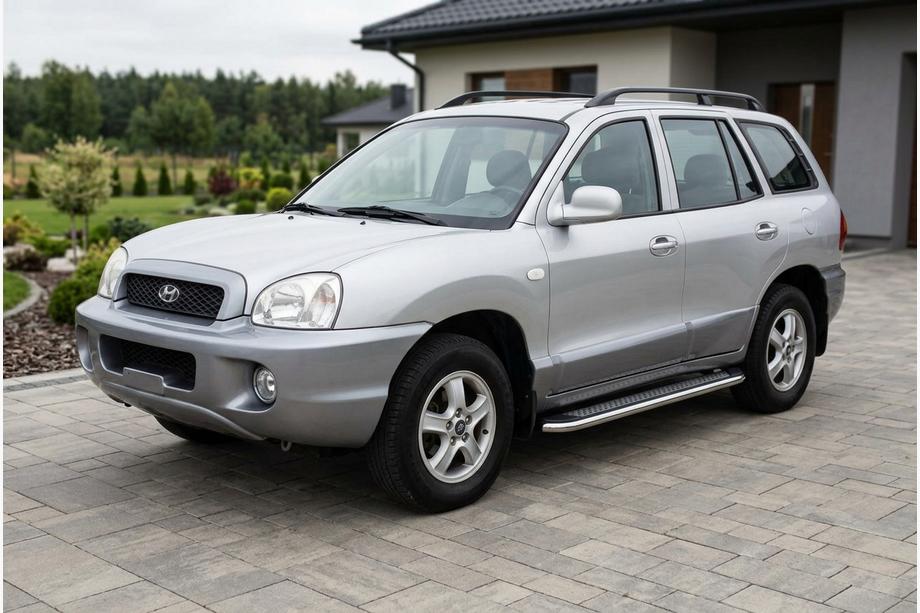 Hyundai Santa Fe 1 2000–2006 Bočné nášľapy Maydos V2 (2 ks, hliník/nehrdzavejúca oceľ) Fotografia 1