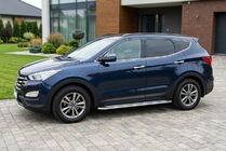 Hyundai Santa Fe 3 2012–2018 Bočné nášľapy Maydos V2 (2 ks, hliník/nehrdzavejúca oceľ) fotografia 1