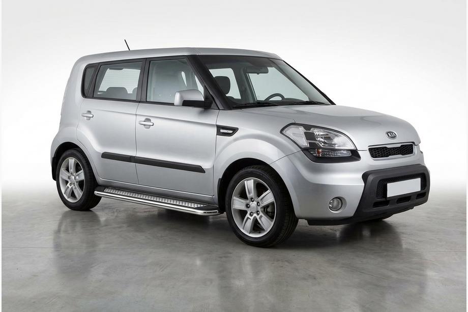 Kia Soul I 2008–2013 Bočné nášľapy Maydos V2 (2 ks, hliník/nehrdzavejúca oceľ) Image