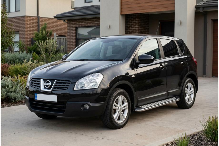 Nissan Qashqai 2007–2010 Bočné nášľapy Maydos V2 (2 ks, hliník/nehrdzavejúca oceľ) Fotografia 1