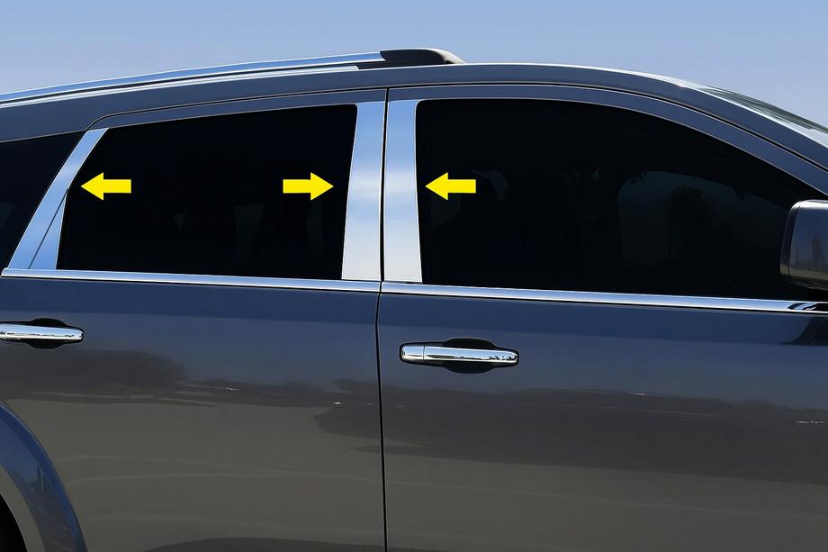 Dodge Journey 2008–2020 Lišta stĺpikov dverí (nerez) Image