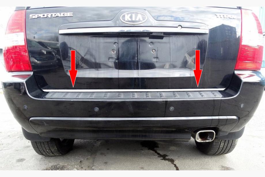 Kia Sportage 2004–2010 Nerezová lišta hrany kufra Image