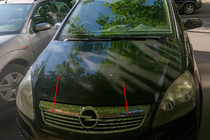 Opel Zafira B 2005–2011 Lišty na masku (6 ks, nerez) fotografia 1