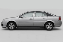 Opel Vectra C 2002–2008 Chrómové kryty stĺpikov dverí (6 ks, nerez) fotografia 3