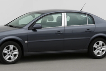 Opel Vectra C 2002–2008 Chrómové kryty stĺpikov dverí (6 ks, nerez) fotografia 1