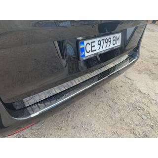Ochranná lišta na zadný nárazník OmsaLine Čierny chróm (nerez) fotografia 3