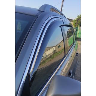Okenné deflektory s chrómovou lištou (4 ks, Niken) Opel Antara 2006–2017 fotografia 4