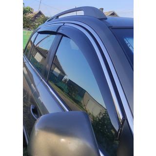 Okenné deflektory s chrómovou lištou (4 ks, Niken) Opel Antara 2006–2017 fotografia 2
