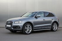 Audi Q5 2008–2017 Bočné prahy Maydos V2 (2 ks, hliník / nehrdzavejúca oceľ) fotografia 1