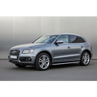 Bočné prahy Maydos V2 (2 ks, hliník / nehrdzavejúca oceľ) Audi Q5 2008–2017 fotografia 1