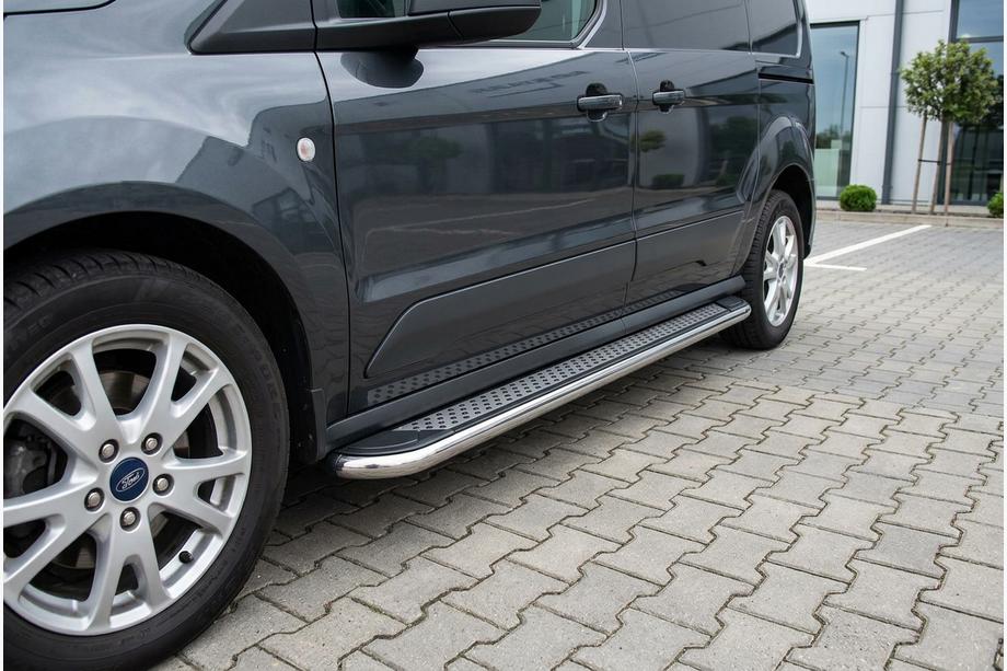 Ford Connect 2002–2006 Bočné nášľapy Maydos V2 (2 ks, hliník/nehrdzavejúca oceľ) Maxi rázvor Image