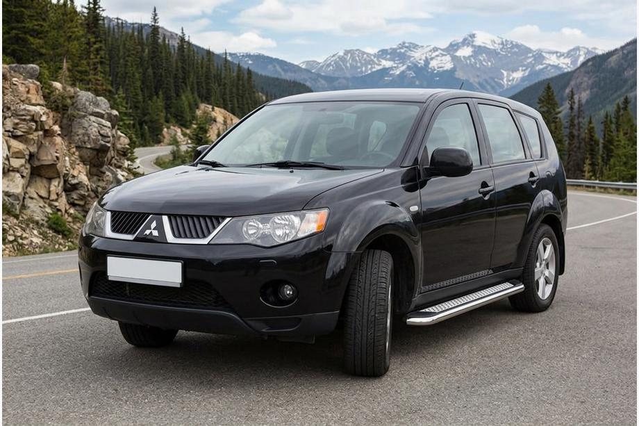 Mitsubishi Outlander 2006–2012 Bočné nášľapy Maydos V2 (2 ks, hliník/nehrdzavejúca oceľ) Fotografia 1