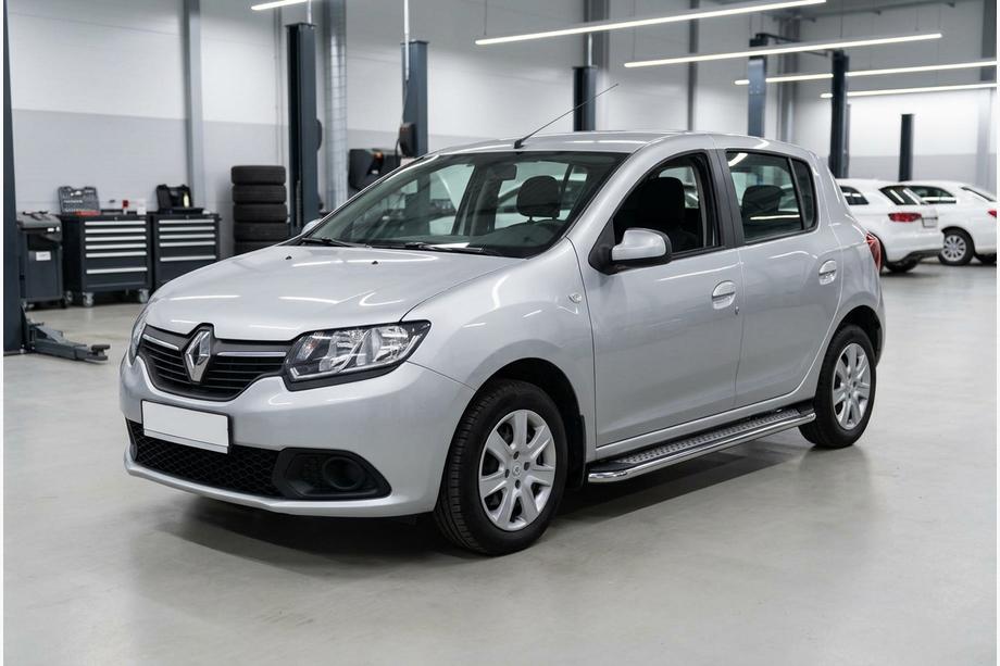 Renault Sandero 2013–2022 Bočné nášľapy Maydos V2 (2 ks, hliník/nehrdzavejúca oceľ) Image