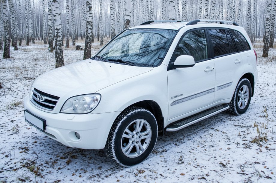 Chery Tiggo 1 2005–2016 Bočné nášľapy Maydos V2 (2 ks, hliník/nehrdzavejúca oceľ) Image