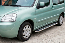 Peugeot Partner 1996–2008 Bočné nášľapy Maydos V2 (2 ks, hliník/nehrdzavejúca oceľ) fotografia 1