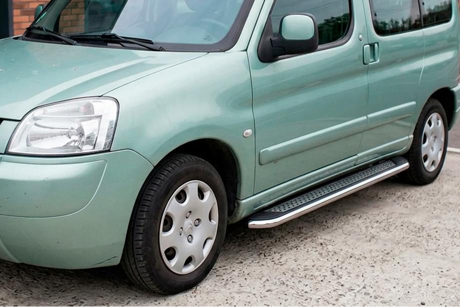 Peugeot Partner 1996–2008 Bočné nášľapy Maydos V2 (2 ks, hliník/nehrdzavejúca oceľ) Image