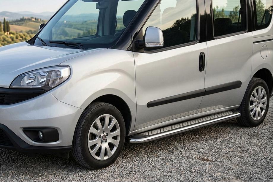 Opel Combo 2012–2018 Bočné nášľapy Maydos V2 (2 ks, hliník/nehrdzavejúca oceľ) Maxi rázvor Image