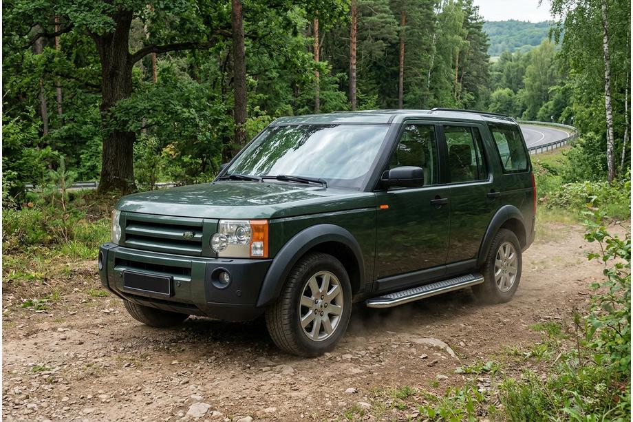 Land Rover Discovery III 2004–2009 Bočné nášľapy Maydos V2 (2 ks, hliník/nehrdzavejúca oceľ) Fotografia 1