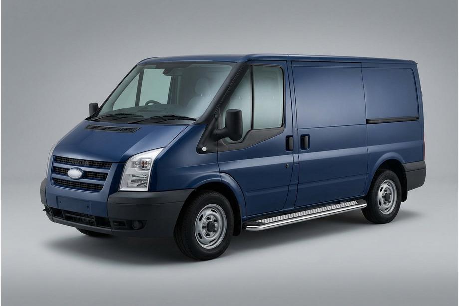 Ford Transit 2000–2014 Bočné nášľapy Maydos V2 (2 ks, hliník/nehrdzavejúca oceľ) Image